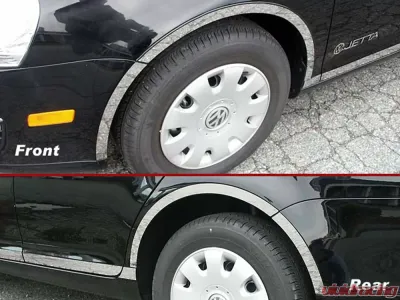 Quality Automotive Accessories 8-Piece Stainless Steel Wheel Well Accent Trim Volkswagen Jetta 4-Door Sedan 2005-2010 - WQ25666