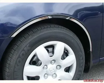 Quality Automotive Accessories 4-Piece Stainless Steel Wheel Well Accent Trim Hyundai Elantra 4-Door Sedan 2007-2010 - WQ27340