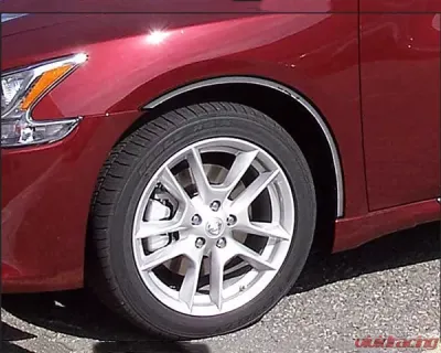 Quality Automotive Accessories 4-Piece Stainless Steel Wheel Well Accent Trim Nissan Maxima 4-Door Sedan 2009-2014 - WQ29540