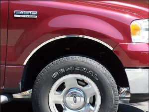 Quality Automotive Accessories 4-Piece Stainless Steel Wheel Well Accent Trim Ford F-150 2-Door 4-Door 2004-2008 - WQ44308 - Image 3