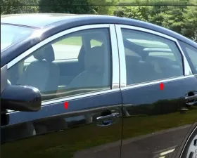 Quality Automotive Accessories 4-Piece Stainless Steel Window Sill Trim Set Toyota Prius 4-Door Hatchback 2004-2009