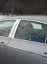 Quality Automotive Accessories 4-Piece Stainless Steel Window Sill Trim Set Toyota Corolla 4-Door Sedan 2009-2013                                     - WS29112 - Image 3