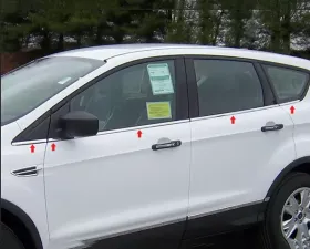 Quality Automotive Accessories 10-Piece Stainless Steel Window Sill Trim Set Ford Escape 4-Door SUV 2013-2019