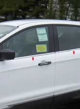 Quality Automotive Accessories 10-Piece Stainless Steel Window Sill Trim Set Ford Escape 4-Door SUV 2013-2019                                     - WS53360 - Image 3