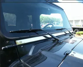 Quality Automotive Accessories 1-Piece Stainless Steel Windshield Accent Trim Jeep Wrangler TJ 2-Door SUV 1997-2006