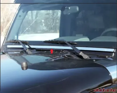 Quality Automotive Accessories 1-Piece Stainless Steel Windshield Accent Trim Jeep Wrangler JK 4-Door SUV 2007-2018 - WT47085