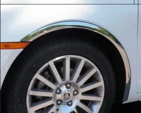 Quality Automotive Accessories 4-Piece Molded Stainless Steel Wheel Well Fender Trim Molding Ford Fusion 4-Door Sedan 2006-2009