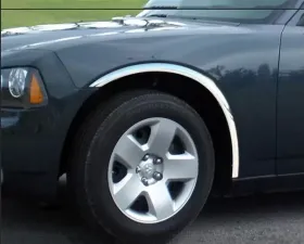 Quality Automotive Accessories 4-Piece Molded Stainless Steel Wheel Well Fender Trim Molding Dodge Charger 4-Door Sedan 2006-2010
