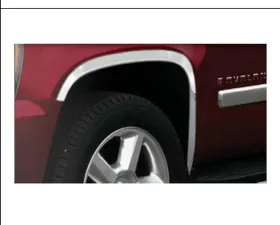 Quality Automotive Accessories 4-Piece Molded Stainless Steel Wheel Well Fender Trim Molding Chevrolet Avalanche 4-Door Z71 2007-2013