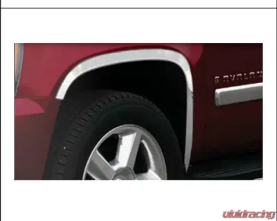 Quality Automotive Accessories 4-Piece Molded Stainless Steel Wheel Well Fender Trim Molding Chevrolet Avalanche 4-Door Z71 2007-2013 - WZ47186
