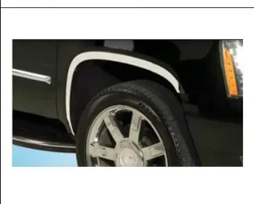 Quality Automotive Accessories 4-Piece Molded Stainless Steel Wheel Well Fender Trim Molding Cadillac Escalade 4-Door ESV 2007-2014