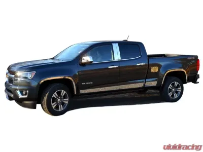 Quality Automotive Accessories 4-Piece Stainless Steel Wheel Well Accent Trim Chevrolet Colorado 4-Door 2015-2022 - WQ55150