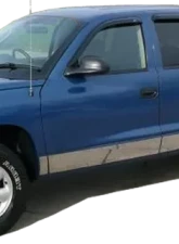 Quality Automotive Accessories 10-Piece Stainless Steel Rocker Panel Trim Full Kit Dodge Dakota Short Bed 2/4 Wheel Drive 1987-1996                                     - TH17985 - Image 2
