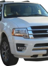 Quality Automotive Accessories 1-Piece Stainless Steel Front Grille Accent Trim Ford Expedition 4-Door SUV 2015-2017                                     - SG55383 - Image 5