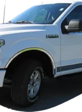 Quality Automotive Accessories 12-Piece Stainless Steel Wheel Well Accent Trim Ford F-150 2-Door 4-Door 2015-2017                                     - WQ55308 - Image 2