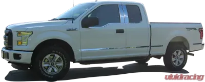 Quality Automotive Accessories 12-Piece Stainless Steel Wheel Well Accent Trim Ford F-150 2-Door 4-Door 2015-2017 - WQ55308