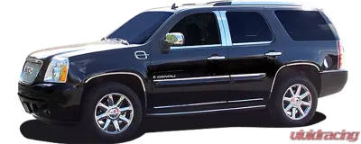 Quality Automotive Accessories 10-Piece Stainless Steel Rocker Panel Trim Upper Kit GMC Yukon XL NO Flares 2000-2006 - TH40297