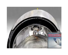 Quality Automotive Accessories 2-Piece Stainless Steel Head Light Accent Trim Ford Thunderbird 2-Door Coupe Convertible 2002-2006