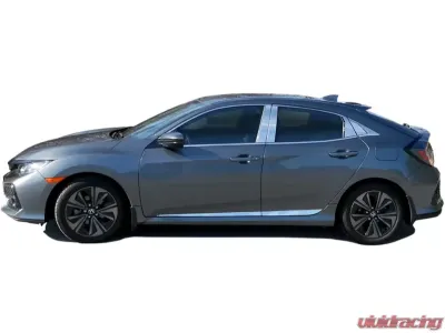 Quality Automotive Accessories 1-Piece Stainless Steel Rear Deck Trim Trunk Lid Accent Honda Civic 4-Door Hatchback 2016-2021 - RD16214