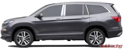 Quality Automotive Accessories 8-Piece Chrome Plated ABS plastic Door Handle Cover Kit Honda Pilot 4-Door SUV 2016-2022 - DH16261