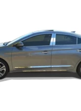 Quality Automotive Accessories 1-Piece Stainless Steel Rear Bumper Trim Accent Hyundai Elantra 4-Door Sedan 2017-2018                                     - RB17340 - Image 2