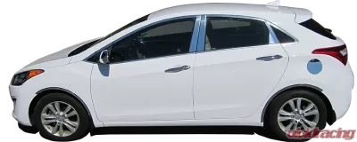 Quality Automotive Accessories 4-Piece Stainless Steel Wheel Well Accent Trim Hyundai Elantra 4-Door GT Hatchback 2013-2017 - WQ13345