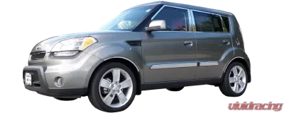Quality Automotive Accessories 16-Piece Stainless Steel Window Trim Package Kia Soul 4-Door Hatchback 2010-2013 - WP10831