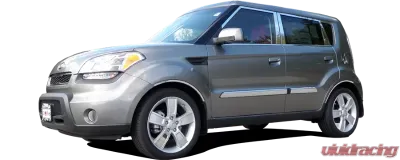 Quality Automotive Accessories 16-Piece Stainless Steel Window Trim Package Kia Soul 4-Door Hatchback 2010-2013 - WP10831