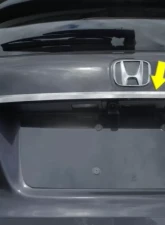 Quality Automotive Accessories 1-Piece Stainless Steel License Bar Above plate accent Trim Honda Pilot 4-Door SUV 2016-2022                                     - LB16260 - Image 2