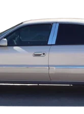 Quality Automotive Accessories 12-Piece Stainless Steel Rocker Panel Trim Full Kit Lincoln Continental 4-Door Sedan 1995-1997                                     - TH35611 - Image 3