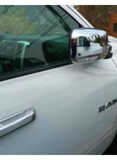 Quality Automotive Accessories 2-Piece Chrome Plated ABS plastic Mirror Cover Set Ram Trucks Ram 4-Door 1500 Tradesman Big Horn Lone Star Rebel only 2019-2022                                     - MC59935 - Image 2