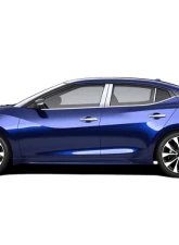 Quality Automotive Accessories 4-Piece Stainless Steel Pillar Post Trim Nissan Maxima 4-Door Sedan 2016-2022                                     - PP16540 - Image 2