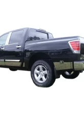 Quality Automotive Accessories 10-Piece Stainless Steel Rocker Panel Trim Upper Kit Nissan Titan 4-Door Crew Cab 2004-2015                                     - TH24520 - Image 3