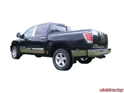 Quality Automotive Accessories 10-Piece Stainless Steel Rocker Panel Trim Upper Kit Nissan Titan 4-Door Crew Cab 2004-2015 - TH24520