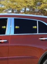 Quality Automotive Accessories 10-Piece Stainless Steel Pillar Post Trim Cadillac XT4 4-Door SUV 2019-2022                                     - PP59213 - Image 2