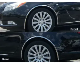 Quality Automotive Accessories 4-Piece Molded Stainless Steel Wheel Well Fender Trim Molding Buick Regal 4-Door Sedan 2011-2013