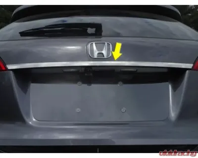 Quality Automotive Accessories 1-Piece Stainless Steel Rear Deck Trim Trunk Lid Accent Honda Pilot 4-Door SUV 2016-2022 - RD16260