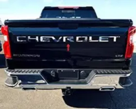 Quality Automotive Accessories 1-Piece Stainless Steel Tailgate Accent Trim Chevrolet Silverado 2-Door 4-Door 1500 2019-2022