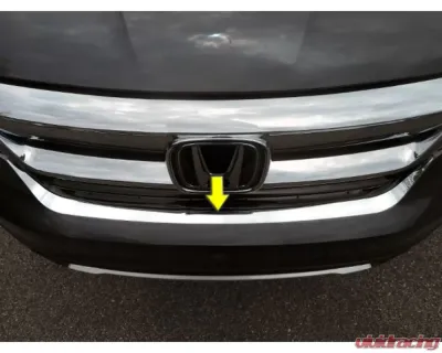 Quality Automotive Accessories 1-Piece Stainless Steel Front Grille Accent Trim Honda Pilot 4-Door SUV 2016-2022 - SGL16260