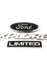 Quality Automotive Accessories 16-Piece Stainless Steel EXPLORER Lower Door Letter Insert Ford Explorer 4-Door SUV 2020-2022                                     - SGR60330 - Image 2
