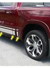Quality Automotive Accessories 10-Piece Stainless Steel Rocker Panel Trim Upper Kit Ram Trucks Ram 4-Door Crew Cab 1500 5.7' Bed 2019-2022                                     - TH59935 - Image 2