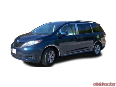 Quality Automotive Accessories 4-Piece Stainless Steel Wheel Well Accent Trim Toyota Sienna 4-Door Minivan 2011-2020 - WQ11150
