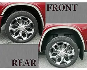 Quality Automotive Accessories 4-Piece Stainless Steel Wheel Well Accent Trim Ram Trucks Ram 4-Door 1500 Laramie Longhorn Laramie Limited Rebel only 2019-2022