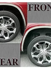 Quality Automotive Accessories 4-Piece Stainless Steel Wheel Well Accent Trim Ram Trucks Ram 4-Door 1500 Laramie Longhorn Laramie Limited Rebel only 2019-2022                                     - WQ59935 - Image 2