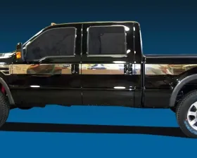 Quality Automotive Accessories 14-Piece Stainless Steel Body Side Molding Accent Trim Ford F-250 & F-350 Super Duty 4-Door Crew Cab Short Bed 2008-2010