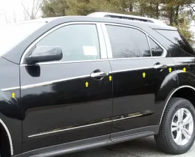Quality Automotive Accessories 12-Piece Stainless Steel Body Side Molding Accent Trim Chevrolet Equinox 4-Door SUV 2010-2017
