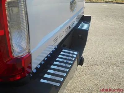 Quality Automotive Accessories 18-Piece Stainless Steel Rear Bumper Trim Accent Ford F-250 & F-350 Super Duty 2-Door 4-Door Regular Cab 8' Bed 2017-2022 - BI57320