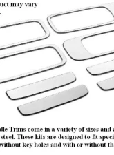 Quality Automotive Accessories 12-Piece Stainless Steel Door Handle Accent Trim Infiniti I35 4-Door Sedan 2002-2004                                     - DH22045 - Image 3