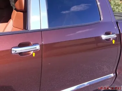 Quality Automotive Accessories 8-Piece Chrome Plated ABS plastic Door Handle Cover Kit Toyota Sequoia 4-Door SUV 2008-2019 - DH27145