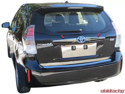 Quality Automotive Accessories 2-Piece Stainless Steel License Bar Above plate accent Trim Toyota Prius V 4-Door Hatchback 2012-2017 - LB12700
